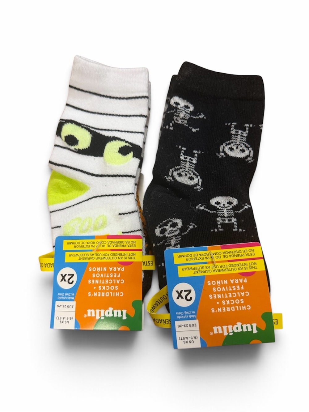 4 Pair Of Halloween Socks By Lupilu Shoe Size 6.5-8.5T